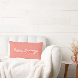 Almohada de Palm Springs Retro Rosa