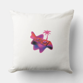 Almohada de palma rosa tropical – Suave y elegante