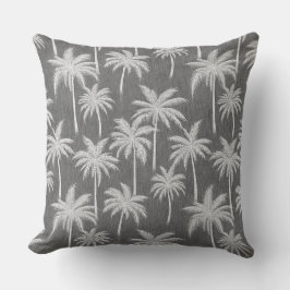 Almohada de palmeras con vibraciones tropicales gr