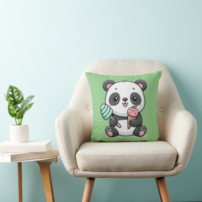 Almohada de panda linda (Silla)