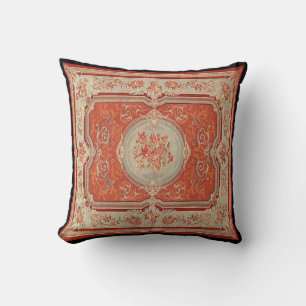 Almohada de panel de tela vintage francés