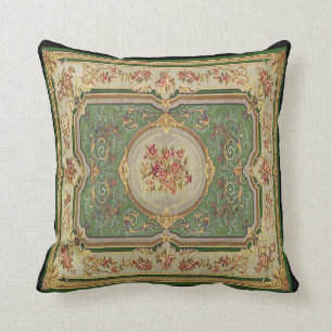 Almohada de panel de tela vintage francesa
