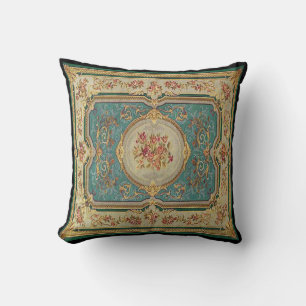 Almohada de panel de tela vintage francesa