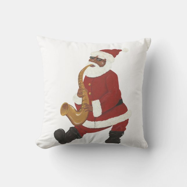 Almohada de Papá Noel del afroamericano (Anverso)