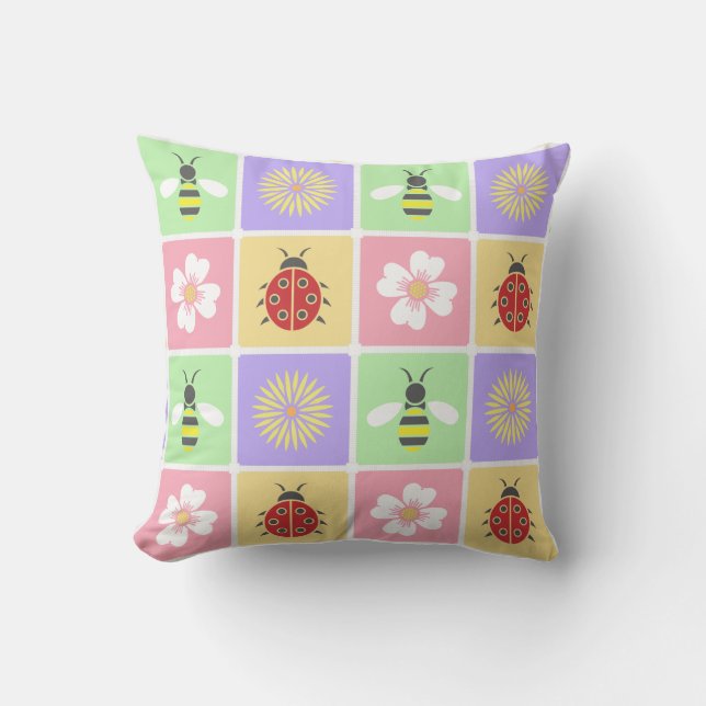 Almohada de parches de primavera (Anverso)