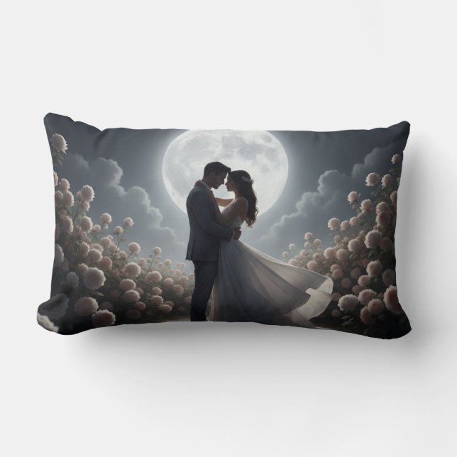 Almohada de Pareja Romance a la Luz de la Luna (Anverso)
