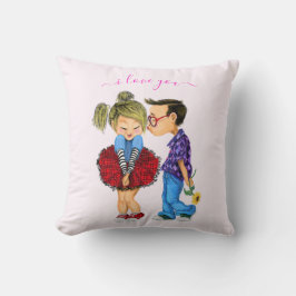 Almohada de pareja romántica