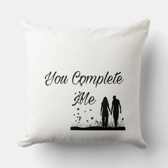 Almohada de Pareja Romántica - Me Completas (Anverso)