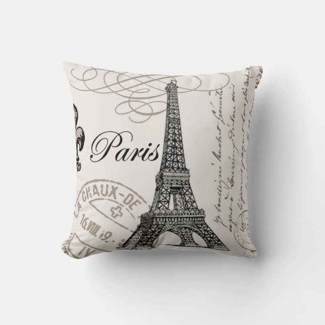 Almohada de París del vintage… (Anverso)