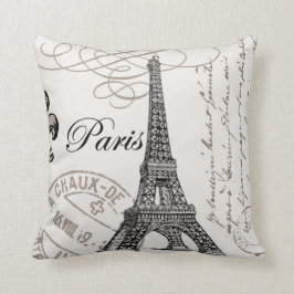 Almohada de París del vintage…