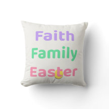 Almohada de Pascua Faith & Joy – Pascua de Fe y Fa
