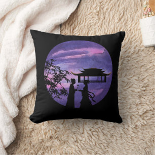 Almohada de Paseo en Barco bajo la Luz de la Luna 