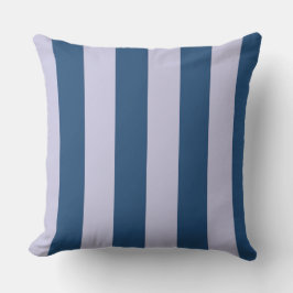 Almohada de patio exterior de rayas azules y pervi