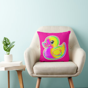 Almohada de pato de goma fluorescente personalizad