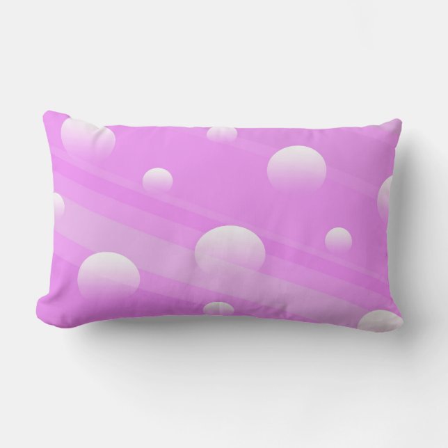 almohada de patrón abstracto rosa (Anverso)