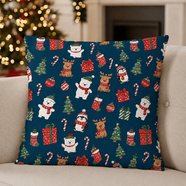 Almohada de patrón continuo de Navidad (Subido por el creador)