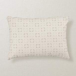 Almohada de Patrón Cuadrado Roto Neutro