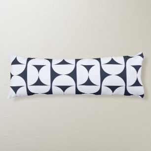 Almohada de patrón de arco geométrico azul marino