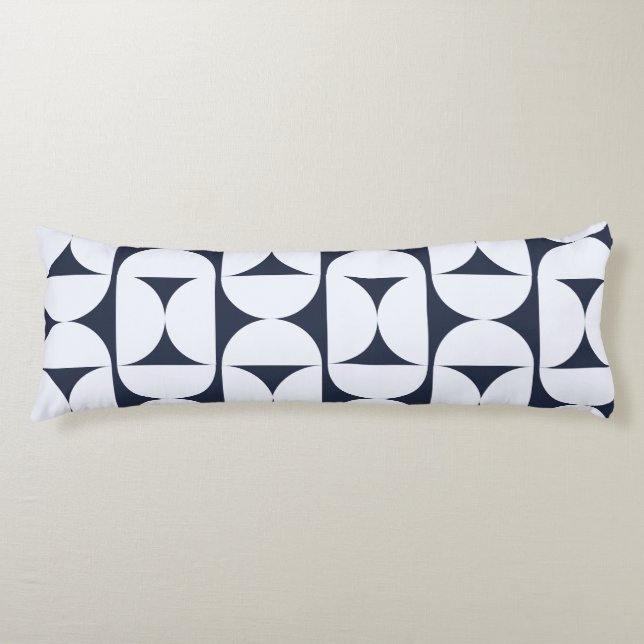 Almohada de patrón de arco geométrico azul marino (Anverso)