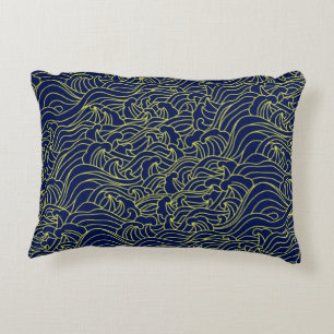 Almohada de patrón de arte japonés