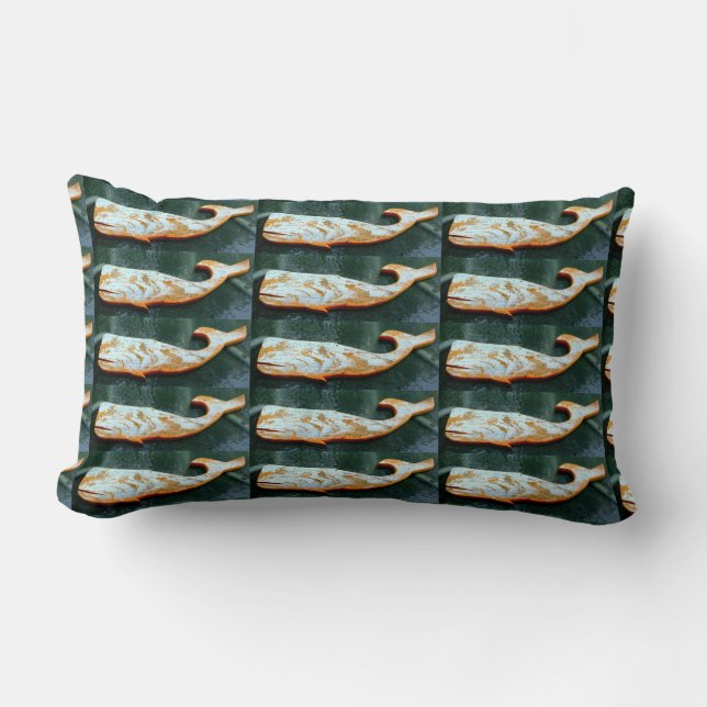 almohada de patrón de ballena (Anverso)