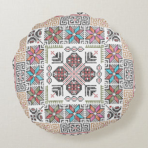 Almohada de Patrón de Bordado Arte Palestino Tatre