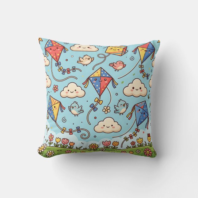 Almohada de patrón de cometa – Almohada de lanzami (Anverso)