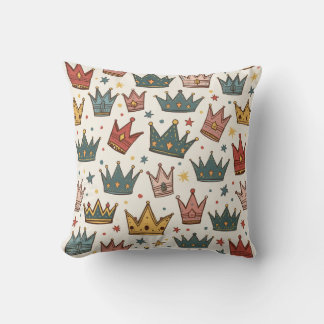 almohada de patrón de corona