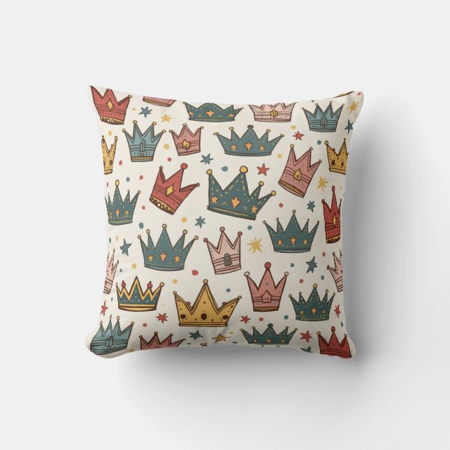 almohada de patrón de corona (Anverso)