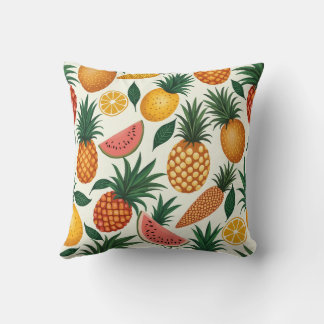 almohada de patrón de fruta