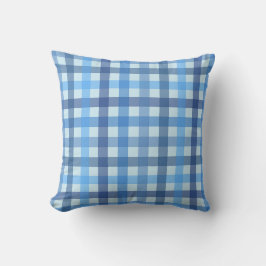 Almohada de patrón de gingham clásico de cinco col