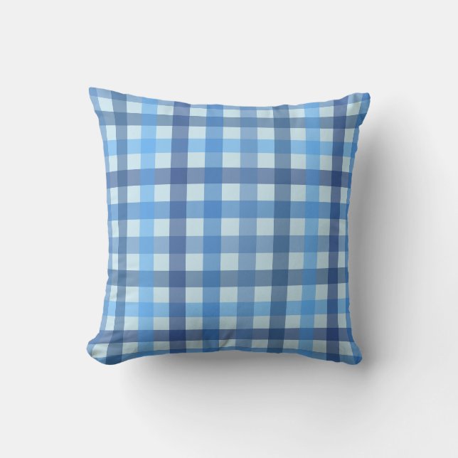 Almohada de patrón de gingham clásico de cinco col (Anverso)