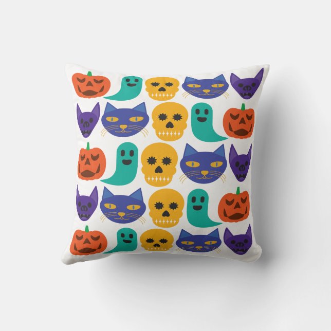 Almohada de patrón de Halloween (Reverso)