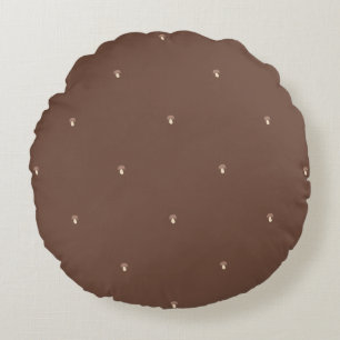 Almohada de Patrón de Hongos Mínimos – Fondo Oscur