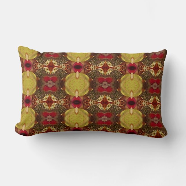 almohada de patrón de joyas de Borgoña (Anverso)