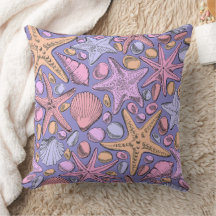 Almohada de patrón de mar de fantasía, decoración 