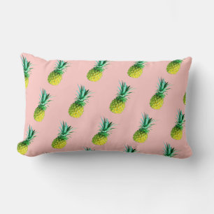 Almohada de Patrón de Piña Verde Amarillo Pálido