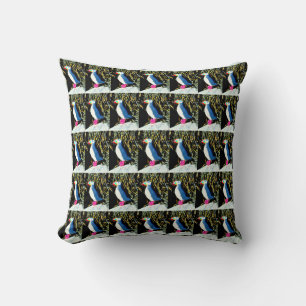 almohada de patrón de puffin
