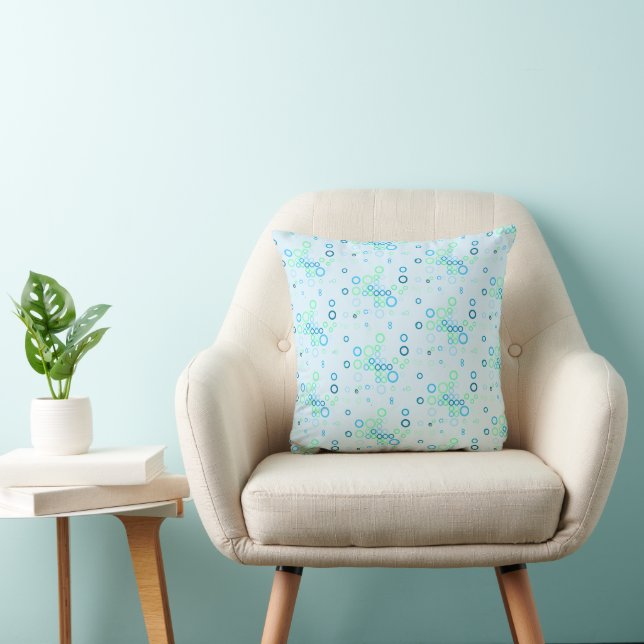 Almohada de Patrón de Punto Azul (Silla)