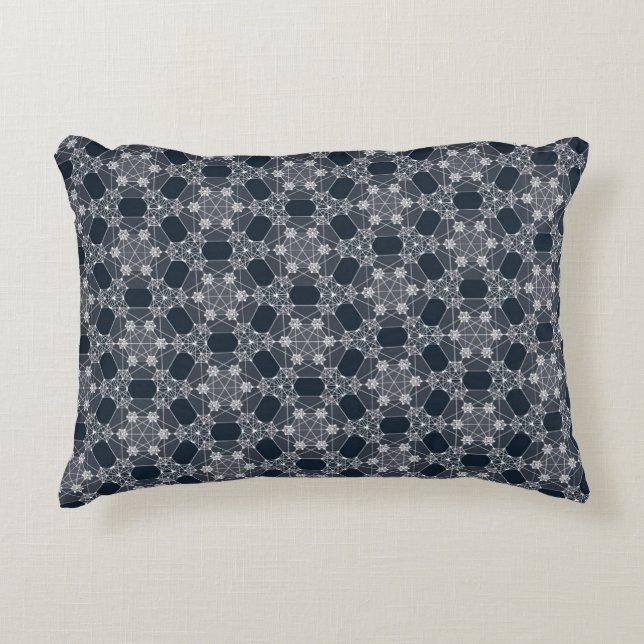 Almohada de patrón geo hexagonal (Anverso)