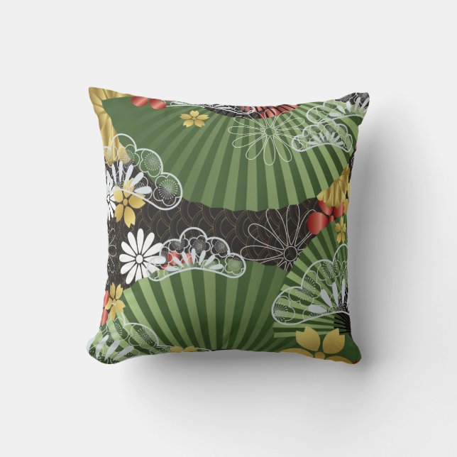almohada de patrón kimono japonesa (Anverso)