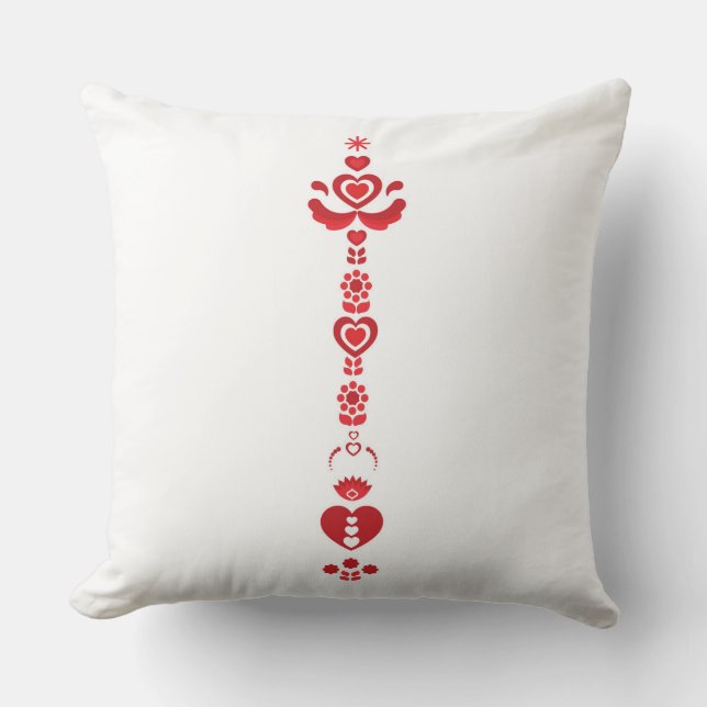 Almohada de patrón moderno de Navidad escandinava (Anverso)
