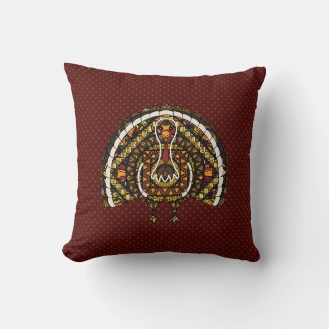 Almohada de Pavo de Otoño (Anverso)