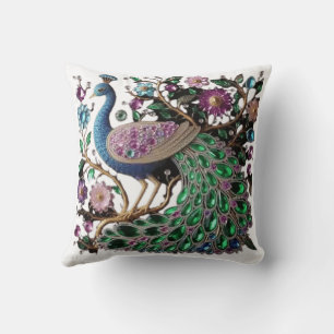 almohada de pavo real