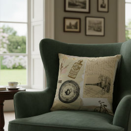 Almohada de pegatinas antiguas victorianas