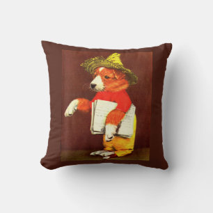 almohada de perrito lindo repartidor de periódicos