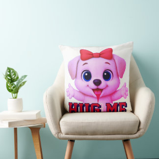 ALMOHADA DE PERRITO ROSADO ADORABLE ~ PERRITO ADOR