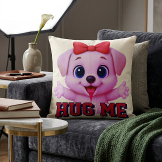 ALMOHADA DE PERRITO ROSADO ADORABLE ~ PERRITO ADOR