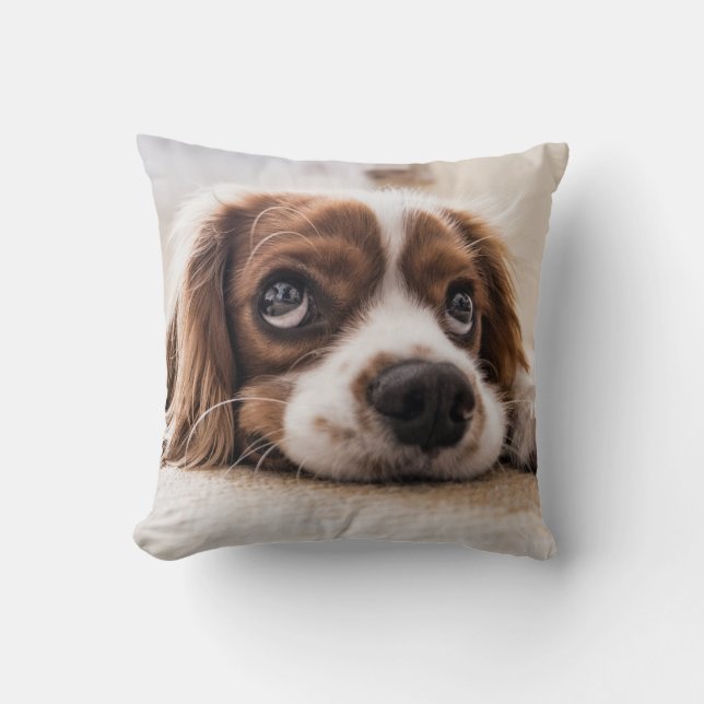 Almohada de perro cachorro lindo (Anverso)