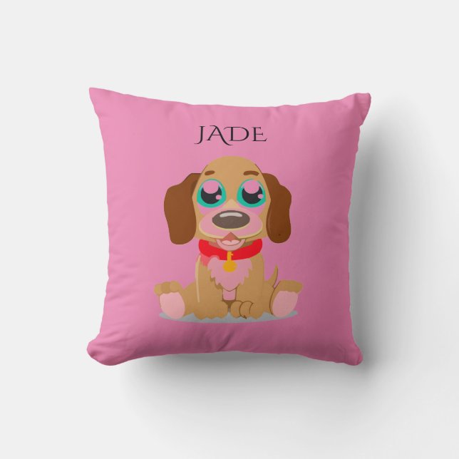 almohada de perro con nombre personalizado. (Anverso)